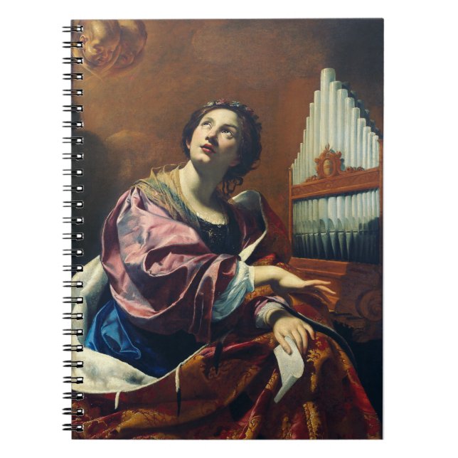Saint Cecilia von Simon Vouet Notizblock (Vorderseite)