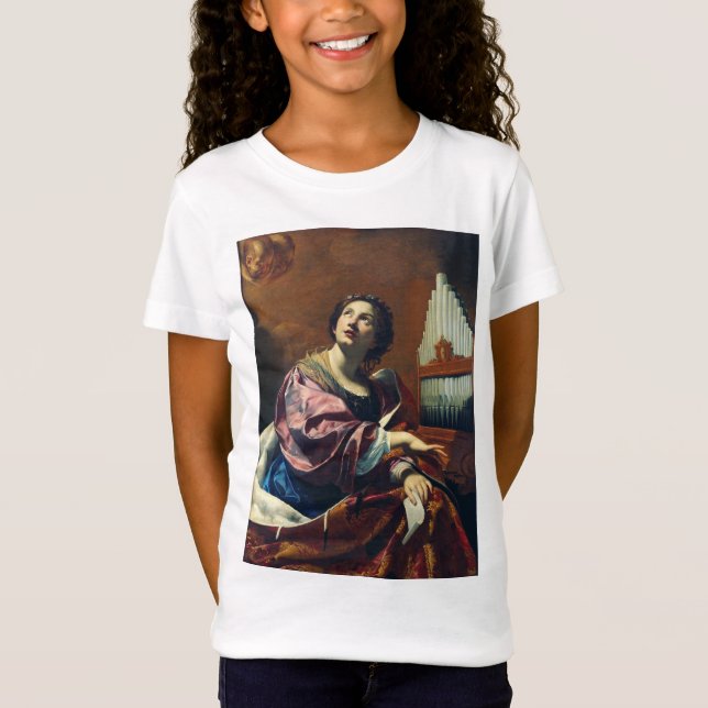 Saint Cecilia von Simon Vouet T-Shirt (Vorderseite)