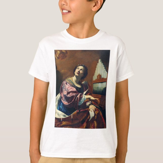 Saint Cecilia von Simon Vouet T-Shirt (Vorderseite)