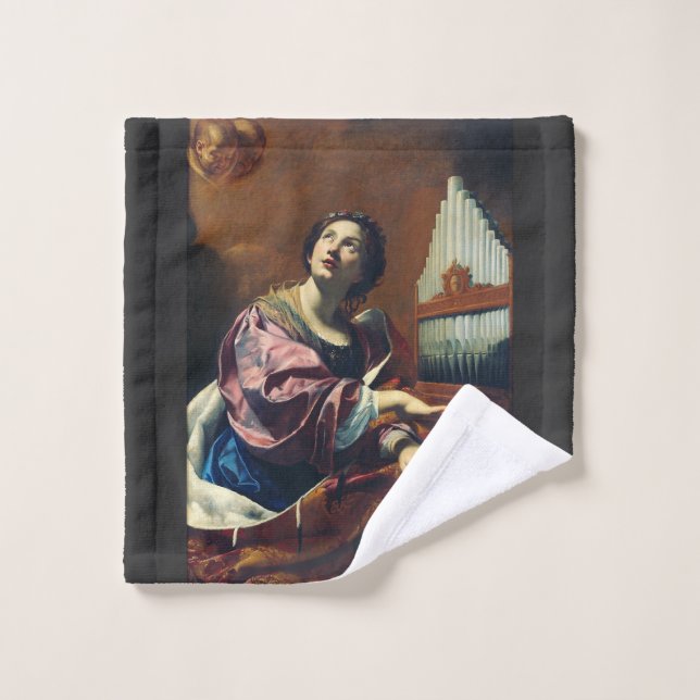 Saint Cecilia von Simon Vouet Waschlappen (Waschlappen)