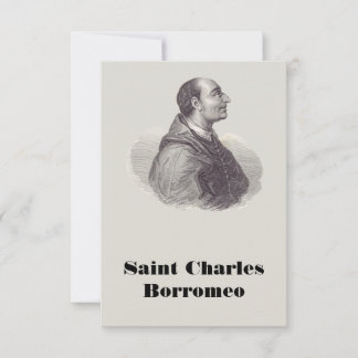 Saint Charles Borromeo The Bread of Life Holy Card Dankeskarte