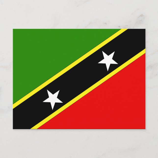 Saint Christopher Nevis Flag Postkarte (Vorderseite)