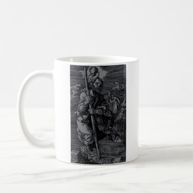 Saint Christopher, verehrt von Christen Kaffeetasse (Links)