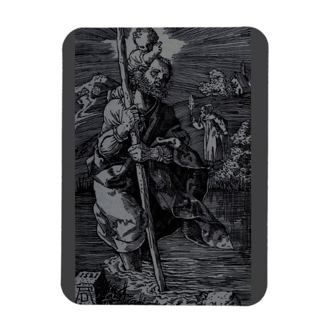 Saint Christopher, verehrt von Christen Magnet (Vertikal)