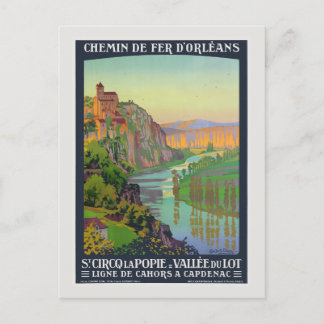 Saint-Cirq-Lapopie Vintage Poster 1914 Postkarte
