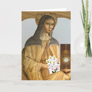 Saint Clare Assisi Dankeschön Karte