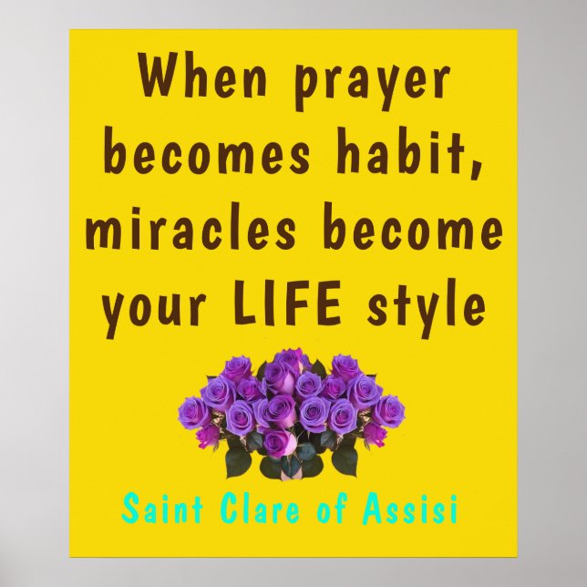 Saint Clare Assisi Poster (Vorne)