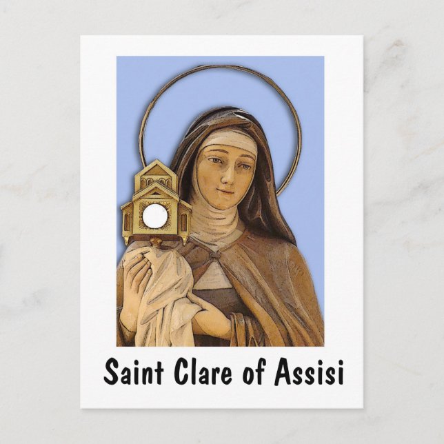 Saint Clare Assisi Postkarte (Vorderseite)