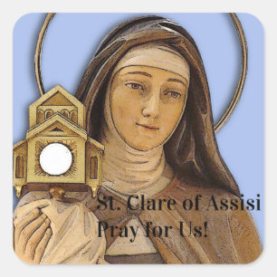 Saint Clare Assisi Quadratischer Aufkleber