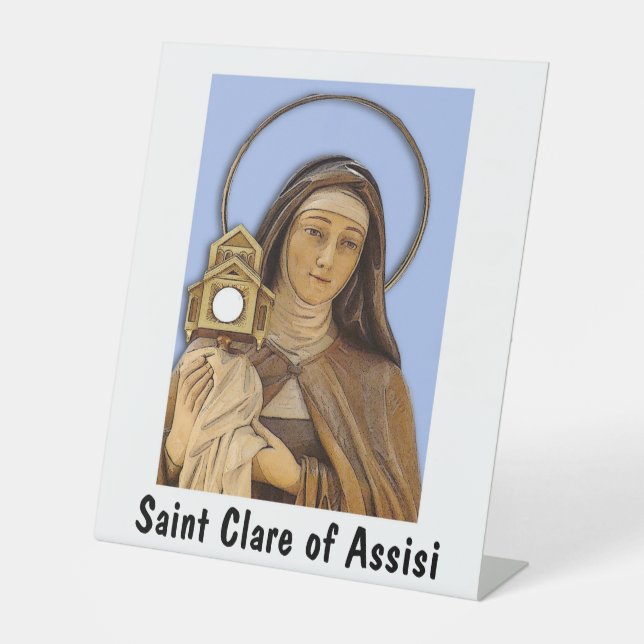 Saint Clare Assisi Sockelschild (Vorderseite)