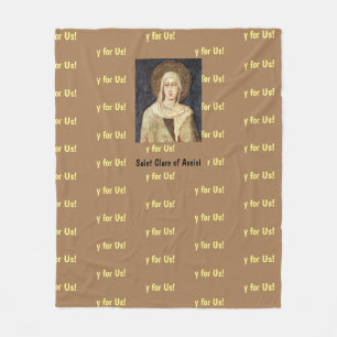 Saint Clare von Assisi Fleecedecke