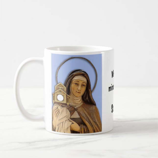 Saint Clare von Assisi Kaffeetasse (Links)