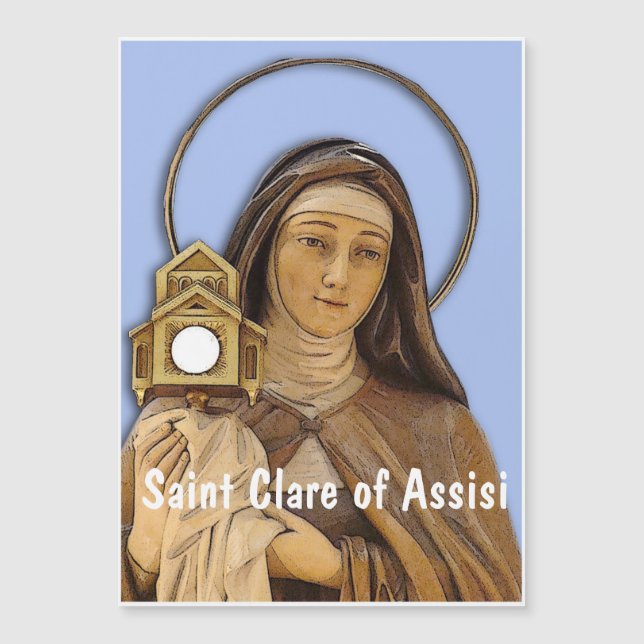 Saint Clare von Assisi Magnetkarte (Vorderseite)