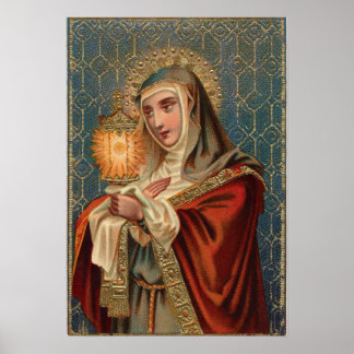 Saint Clare von Assisi Poster