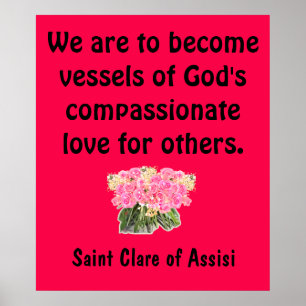 Saint Clare von Assisi Poster