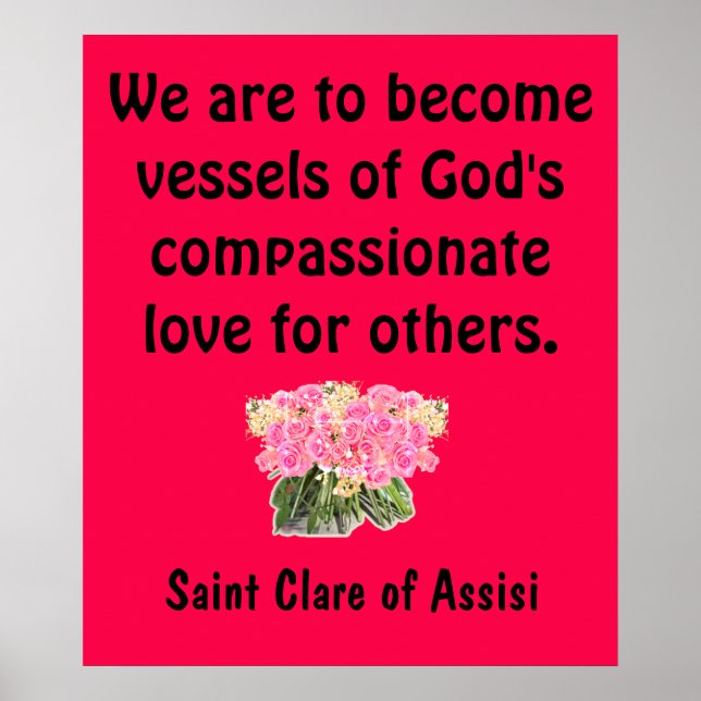 Saint Clare von Assisi Poster (Vorne)