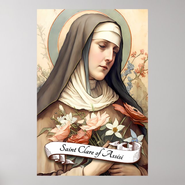 Saint Clare von Assisi Poster (Vorne)