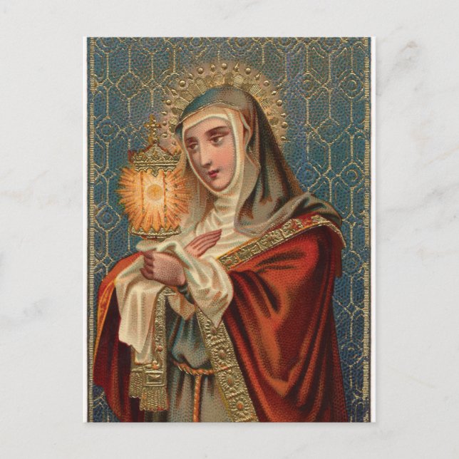 Saint Clare von Assisi Postkarte (Vorderseite)