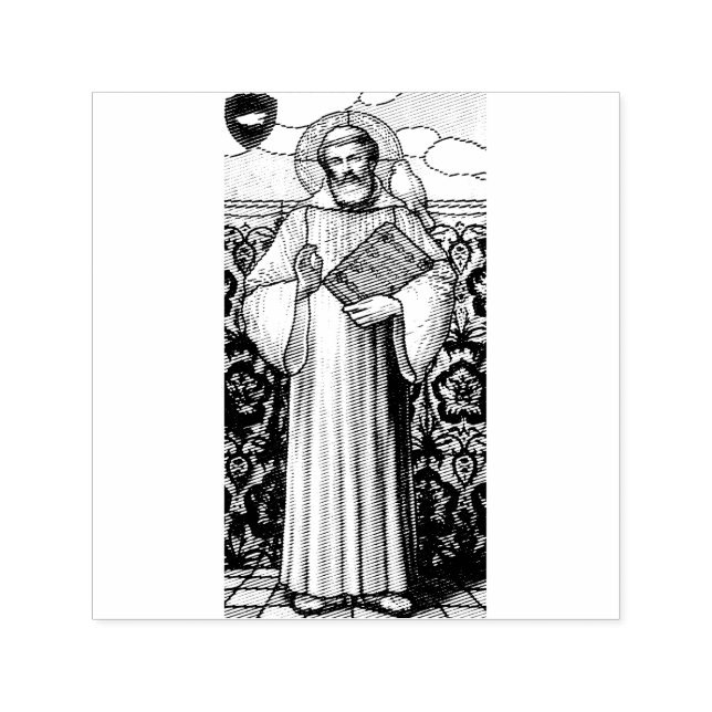Saint Columbanus, irischer Missionar Permastempel (Design)