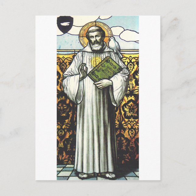 Saint Columbanus, irischer Missionar Postkarte (Vorderseite)
