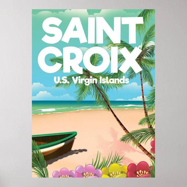 Saint Croix, U.S. Jungfrau Islands Reiseplakat Poster (Vorne)