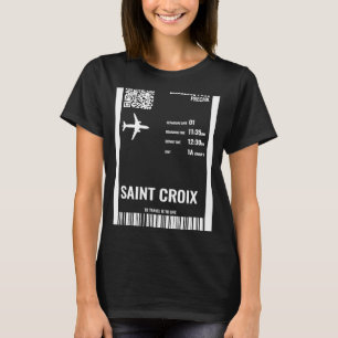 Saint Croix US Jungfrau Islands Boarding Pass Airl T-Shirt