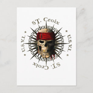 Saint Croix USVI Pirate Skull Postkarte