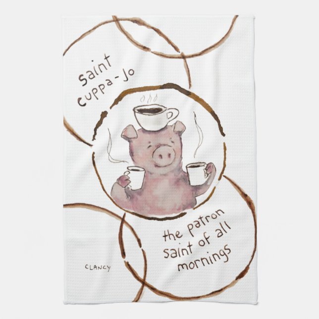 Saint Cuppa Jo Absurdi-tea towel Geschirrtuch (Vertikal)