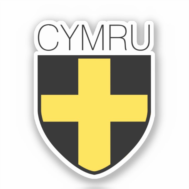 Saint David Abzeichen (Wales/Cymru) Aufkleber (Vorderseite)