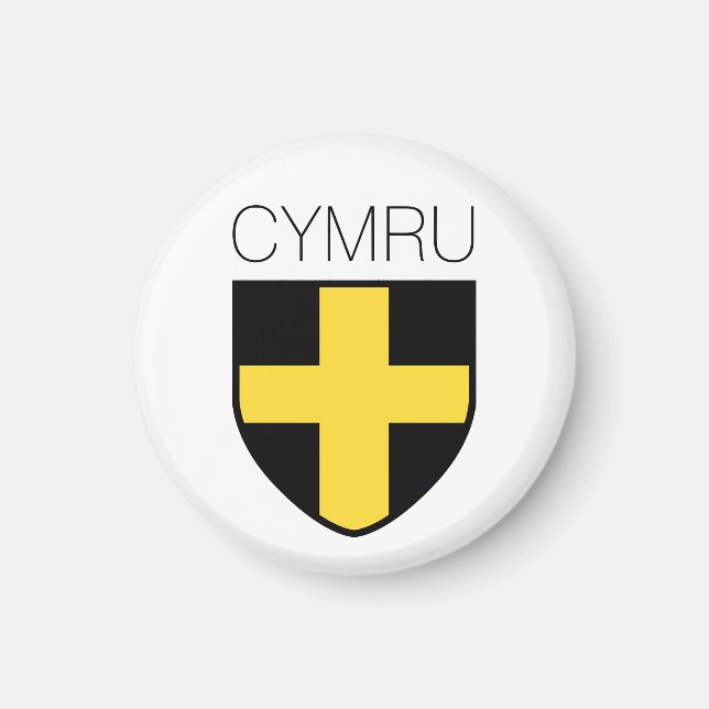 Saint David Abzeichen (Wales/Cymru) Magnet (Vorne)