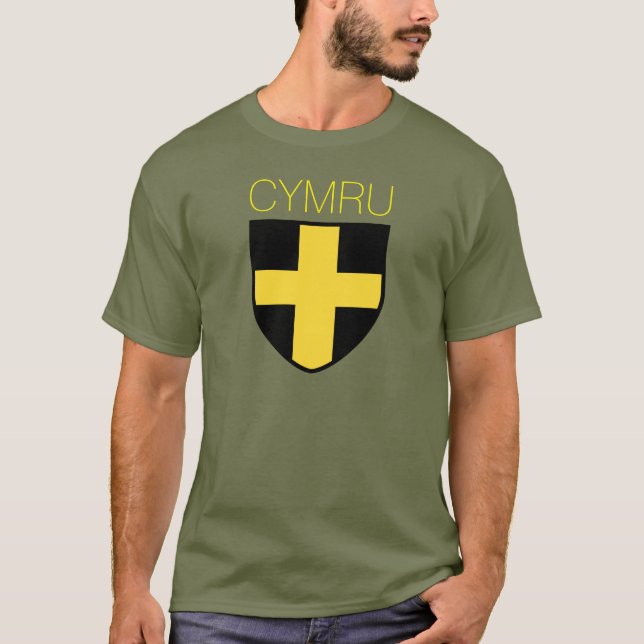 Saint David Abzeichen (Wales/Cymru) T-Shirt (Vorderseite)