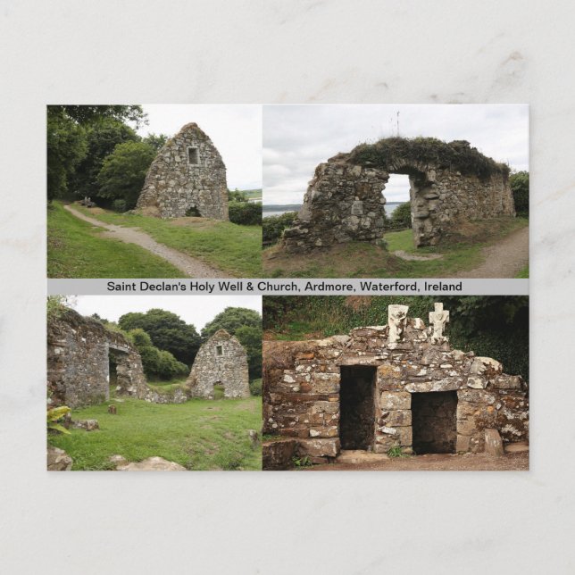 Saint Declan's Holy Well & Church Ireland Postcard Postkarte (Vorderseite)