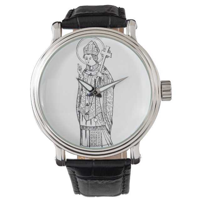 Saint Deiniol Abbot und Bischof Armbanduhr (Vorderseite)