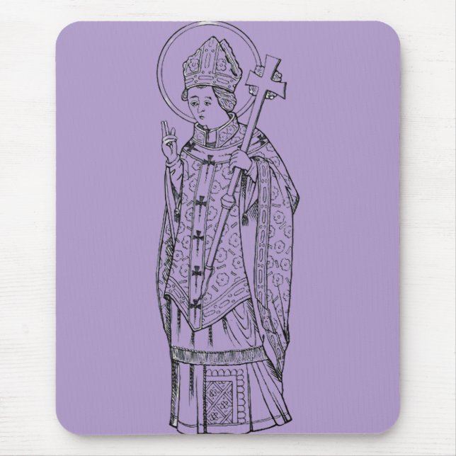 Saint Deiniol Abbot und Bischof Mousepad (Vorne)