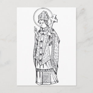 Saint Deiniol Abbot und Bischof Postkarte
