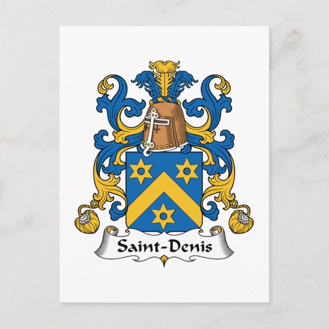 Saint-Denis-Familienwappen Postkarte (Vorderseite)