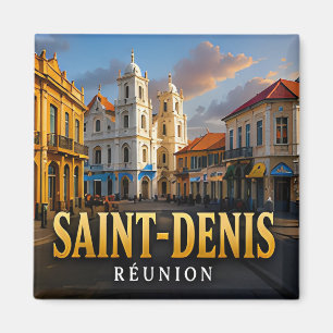 Saint Denis Réunion Insel Tropisches Reiseandenken Magnet