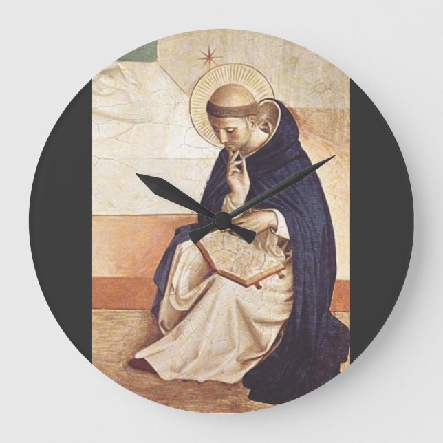 Saint Dominic de Guzman von Fra Angelico Große Wanduhr (Vorderseite)