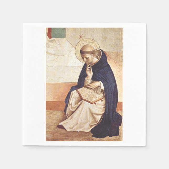 Saint Dominic de Guzman von Fra Angelico Serviette (Vorderseite)