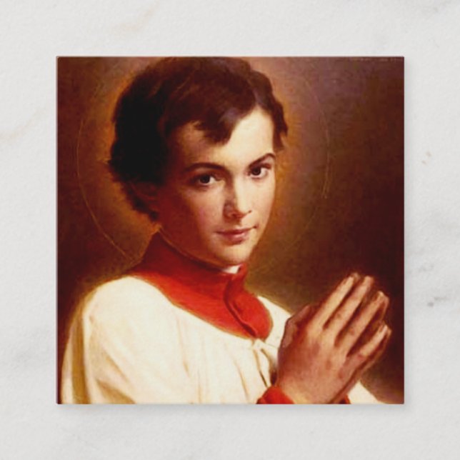 Saint Dominic Savio Quadratische Visitenkarte (Vorderseite)