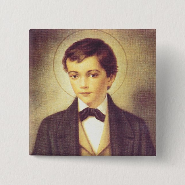 Saint Dominic Savio Student John Bosco Button (Vorderseite)
