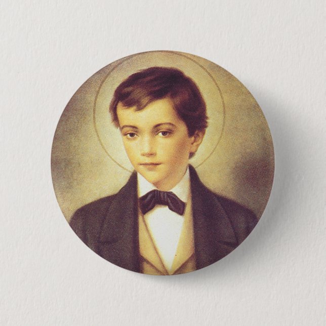 Saint Dominic Savio Student John Bosco Button (Vorderseite)
