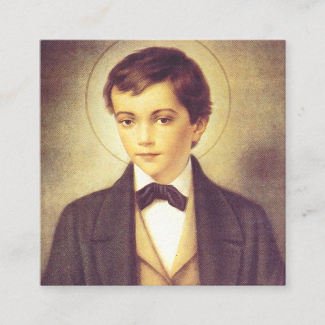 Saint Dominic Savio Student John Bosco Quadratische Visitenkarte (Vorderseite)