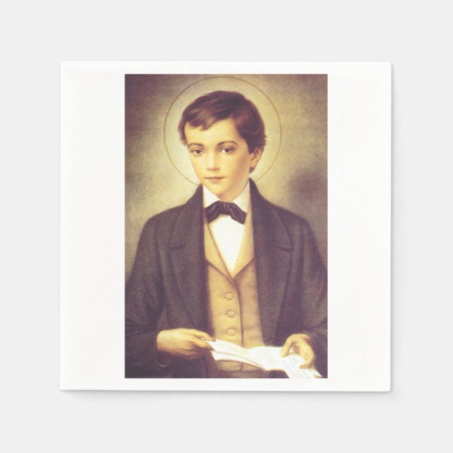Saint Dominic Savio Student John Bosco Serviette (Vorderseite)