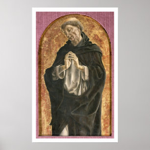 Saint Dominic (Tempera auf Tafel) Poster