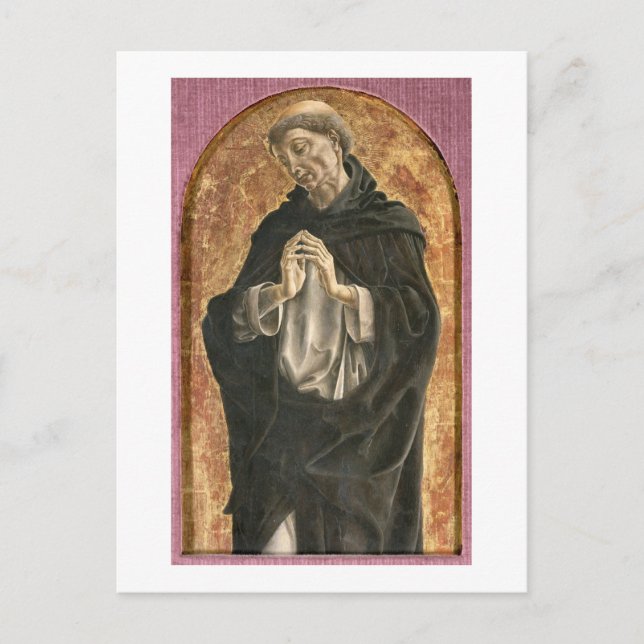 Saint Dominic (Tempera auf Tafel) Postkarte (Vorderseite)