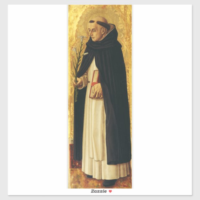 Saint Dominic von Carlo Crivelli Aufkleber (Blatt)