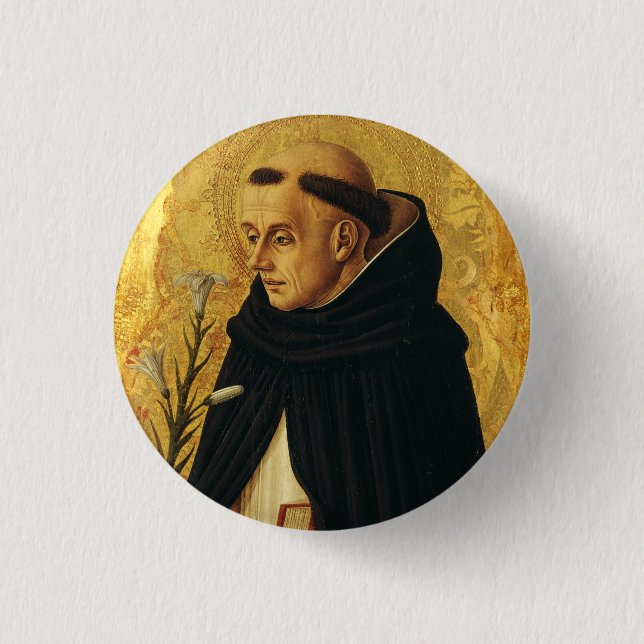Saint Dominic von Carlo Crivelli Button (Vorderseite)