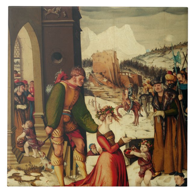 Saint Dorothy von Caesarea Fliese (Vorderseite)