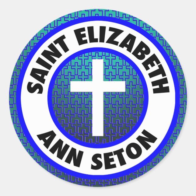 Saint Elizabeth Ann Seton Runder Aufkleber (Vorderseite)